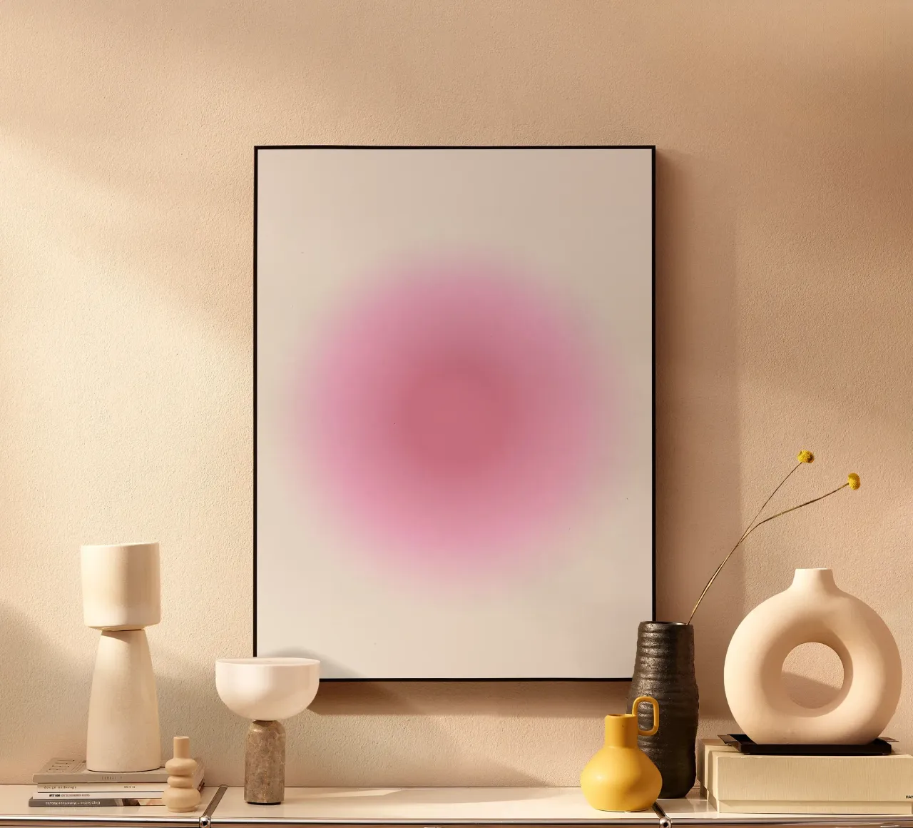 Gradiente colorato, aura rosa, Aura Poster, angelo Numeri alluminio dibond da Dreamscape