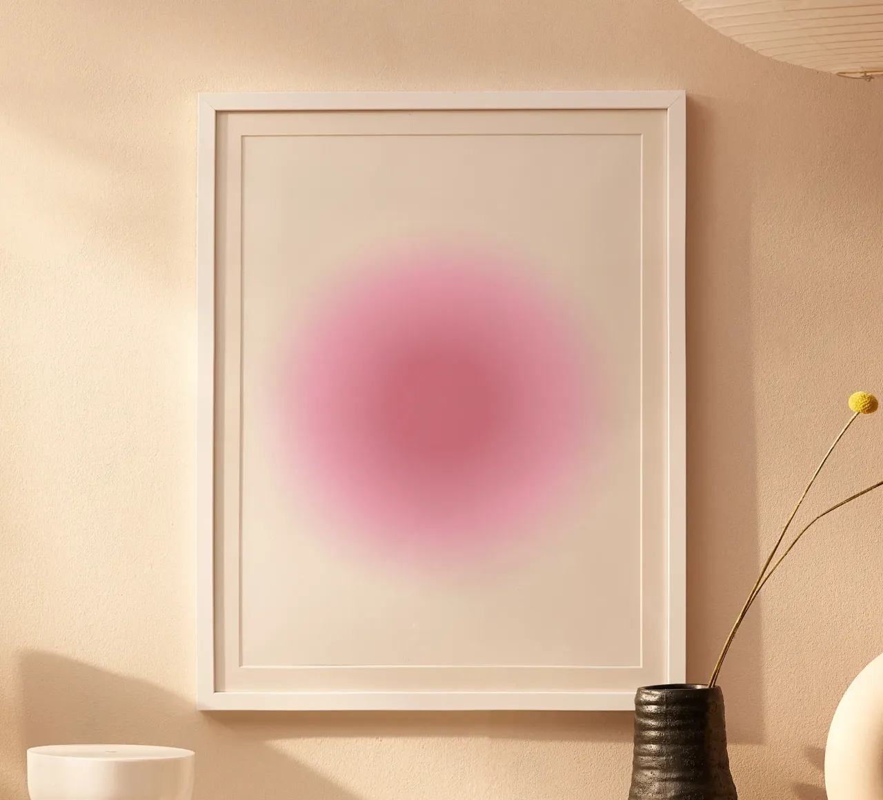 Gradiente colorato, aura rosa, Aura Poster, angelo Numeri poster con telaio in plastica da Dreamscape