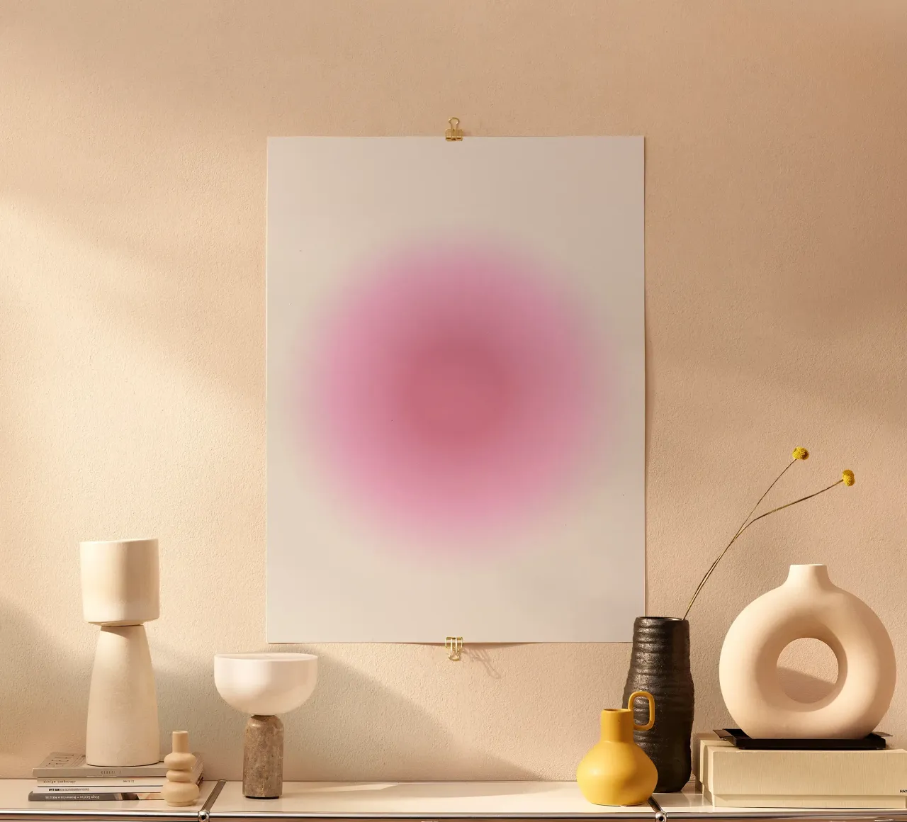Gradiente colorato, aura rosa, Aura Poster, angelo Numeri poster con telaio in plastica da Dreamscape