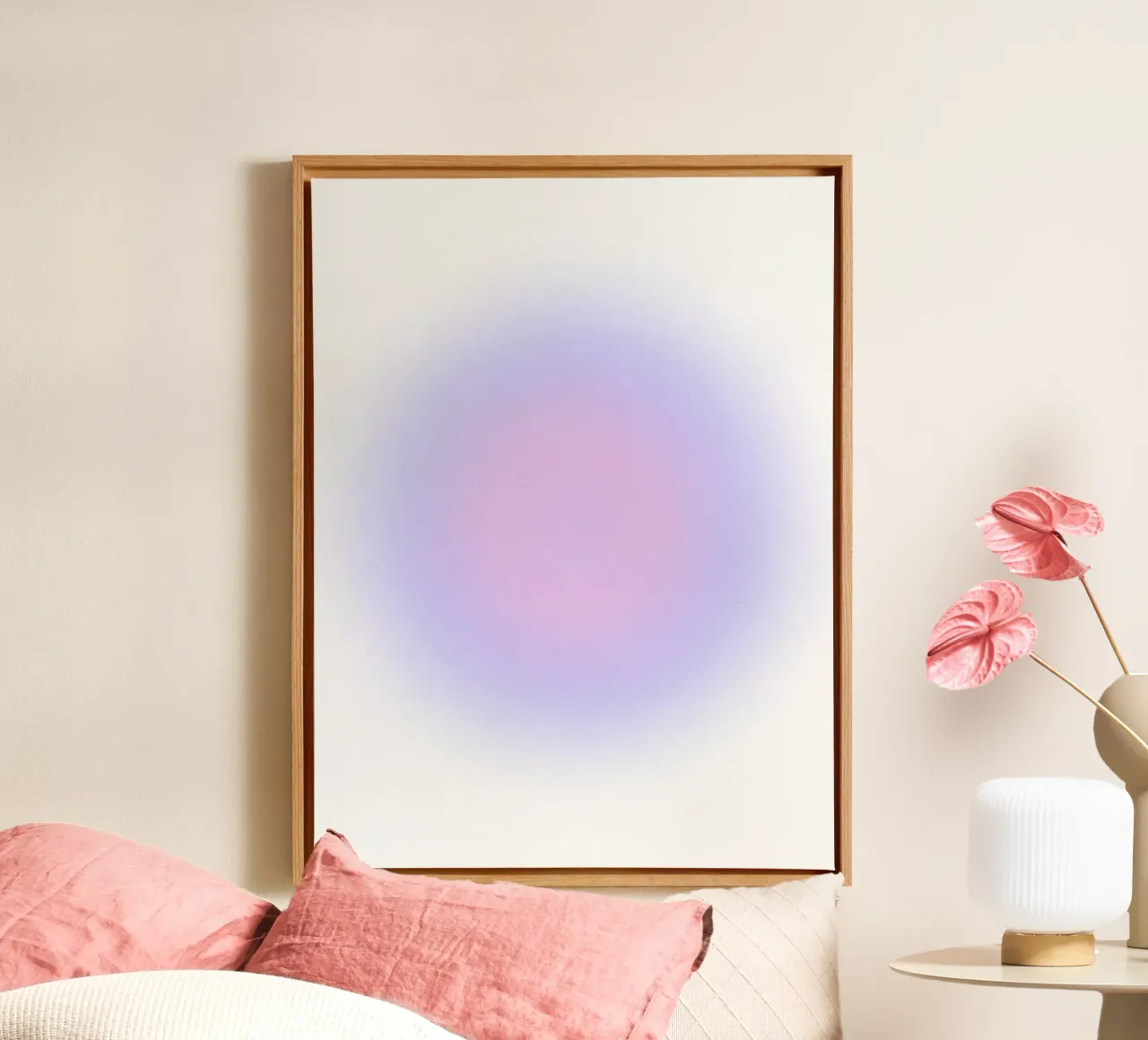 Aura Poster, Gradiënt Muurkunst, Kleurrijke Print, Moderne Kunst canvas met Baklijst van Dreamscape