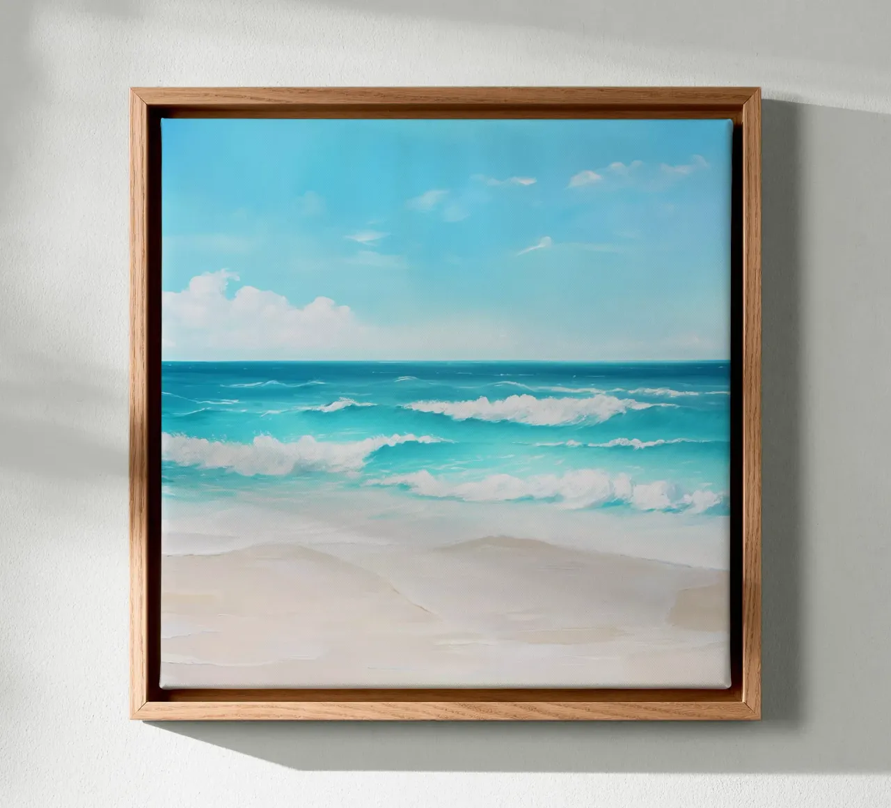 Spiaggia e mare tela con Cornice a cassetta da Yaso Design & Art