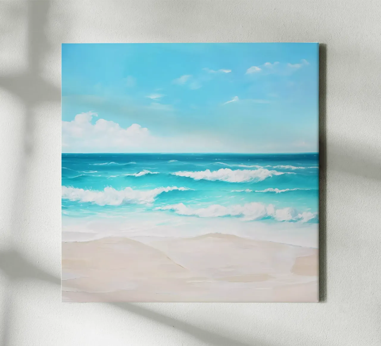 Spiaggia e mare tela con Cornice a cassetta da Yaso Design & Art