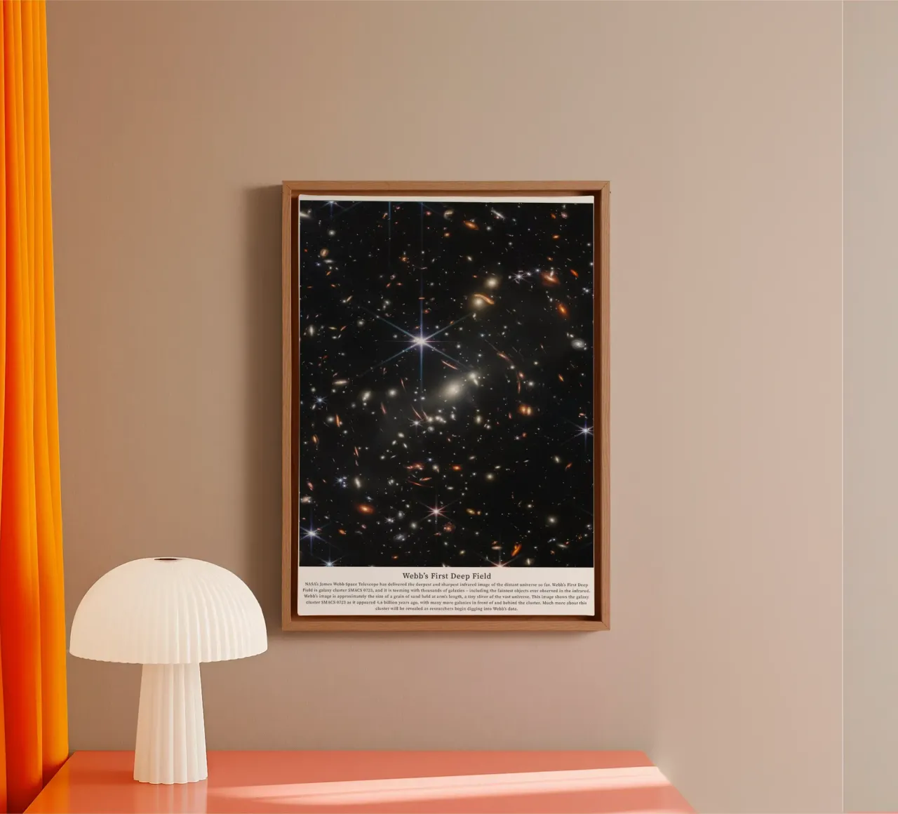 Webb's First Deep Field canvas with Floater frame by mary shop