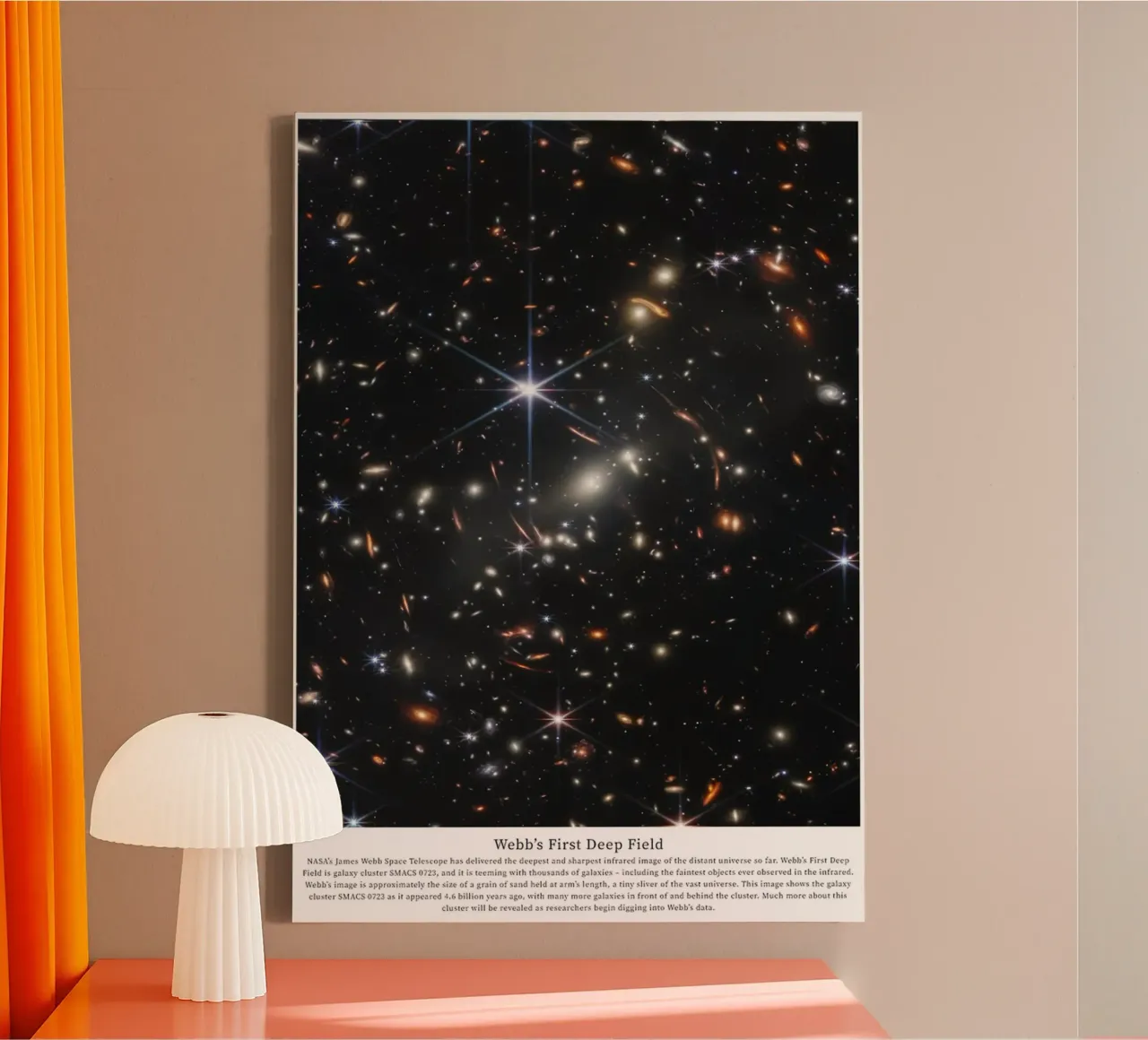 Webb's First Deep Field canvas with Floater frame by mary shop