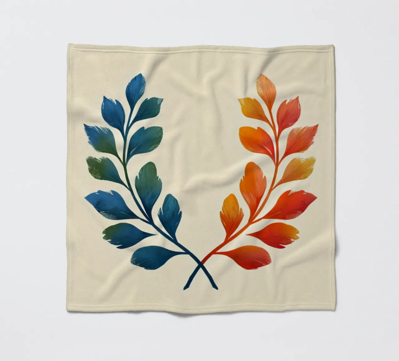 Gradient Laurel Wreath: A Symbol of Bipartisan Harmony and A fleece blanket by Artistic-shop