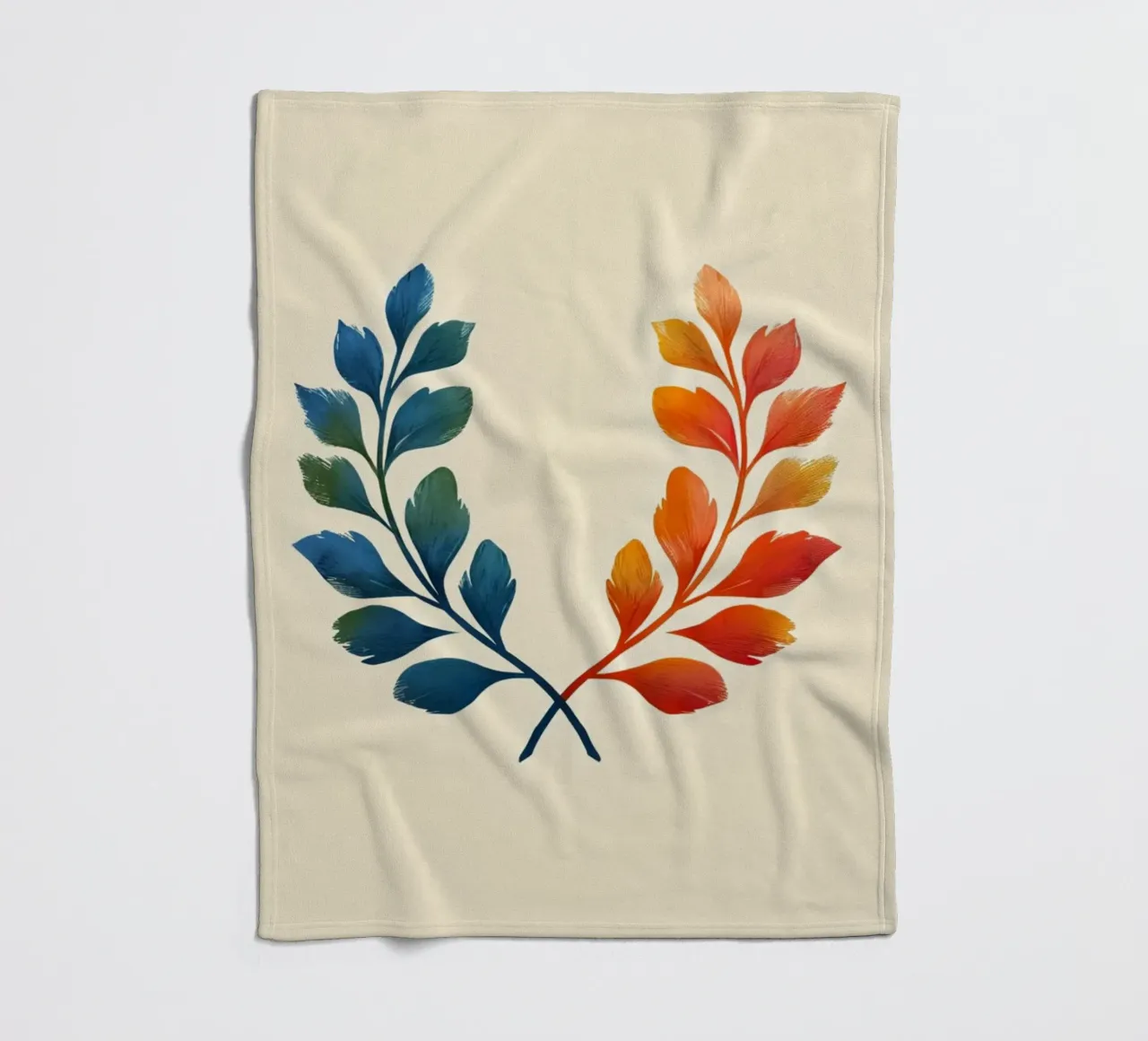 Gradient Laurel Wreath: A Symbol of Bipartisan Harmony and A fleece blanket by Artistic-shop