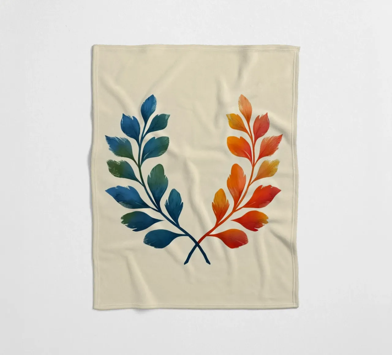 Gradient Laurel Wreath: A Symbol of Bipartisan Harmony and A fleece blanket by Artistic-shop