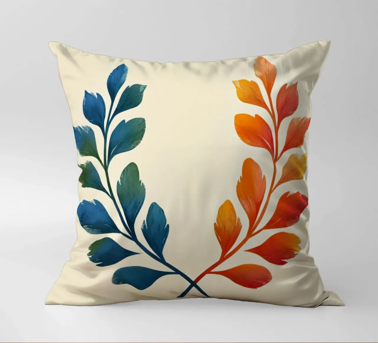 Gradient Laurel Wreath: A Symbol of Bipartisan Harmony and A decorative cushion by Artistic-shop