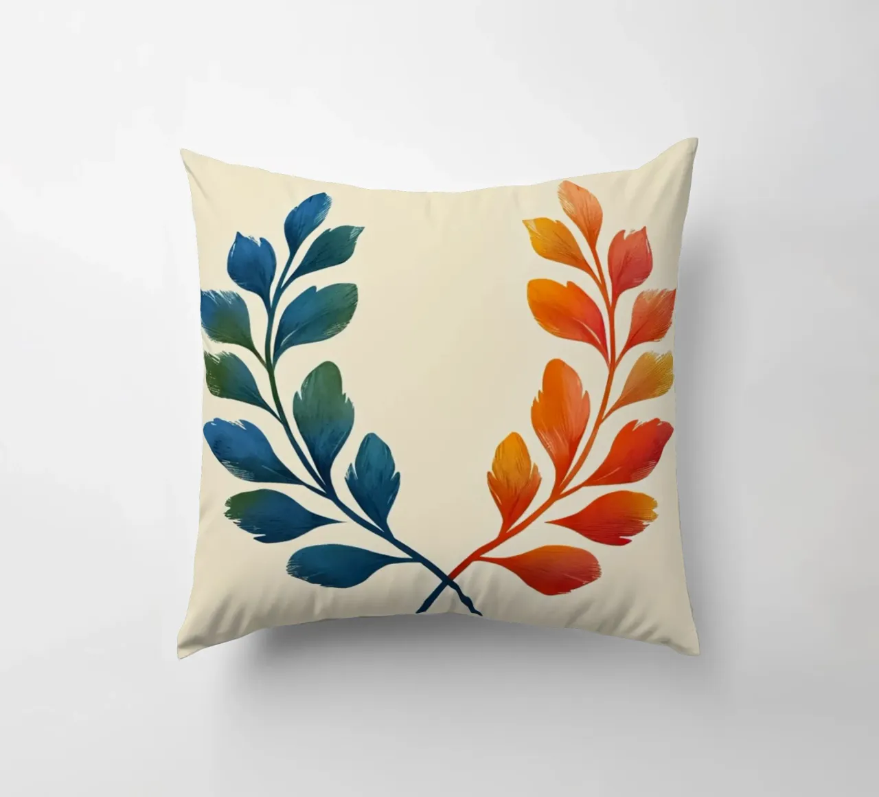 Gradient Laurel Wreath: A Symbol of Bipartisan Harmony and A decorative cushion by Artistic-shop