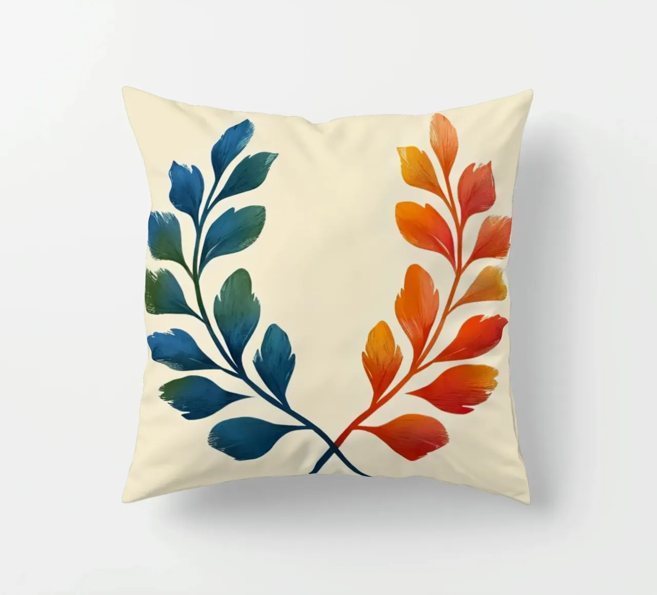 Gradient Laurel Wreath: A Symbol of Bipartisan Harmony and A decorative cushion by Artistic-shop