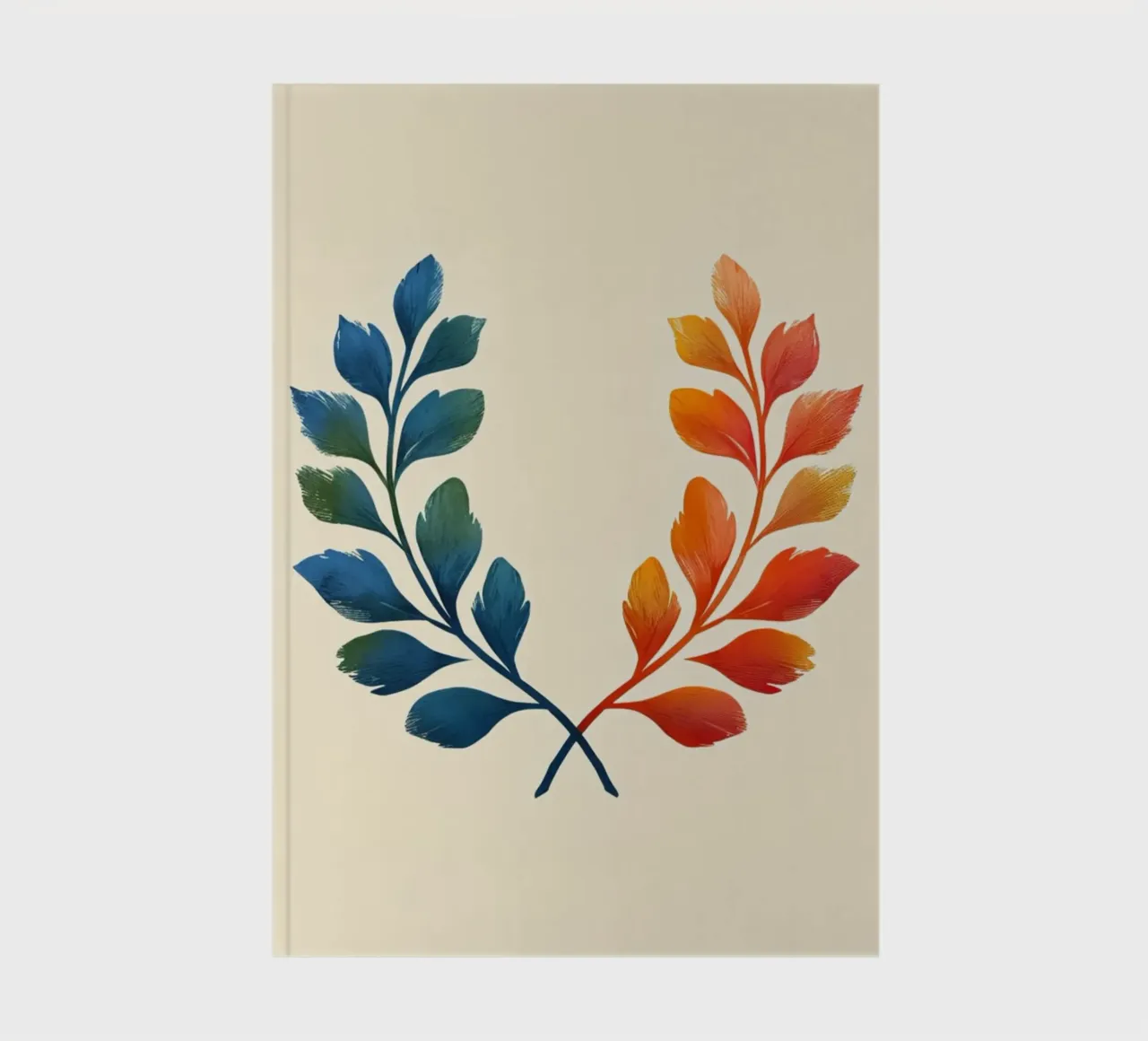 Gradient Laurel Wreath: A Symbol of Bipartisan Harmony and A notebook by Artistic-shop