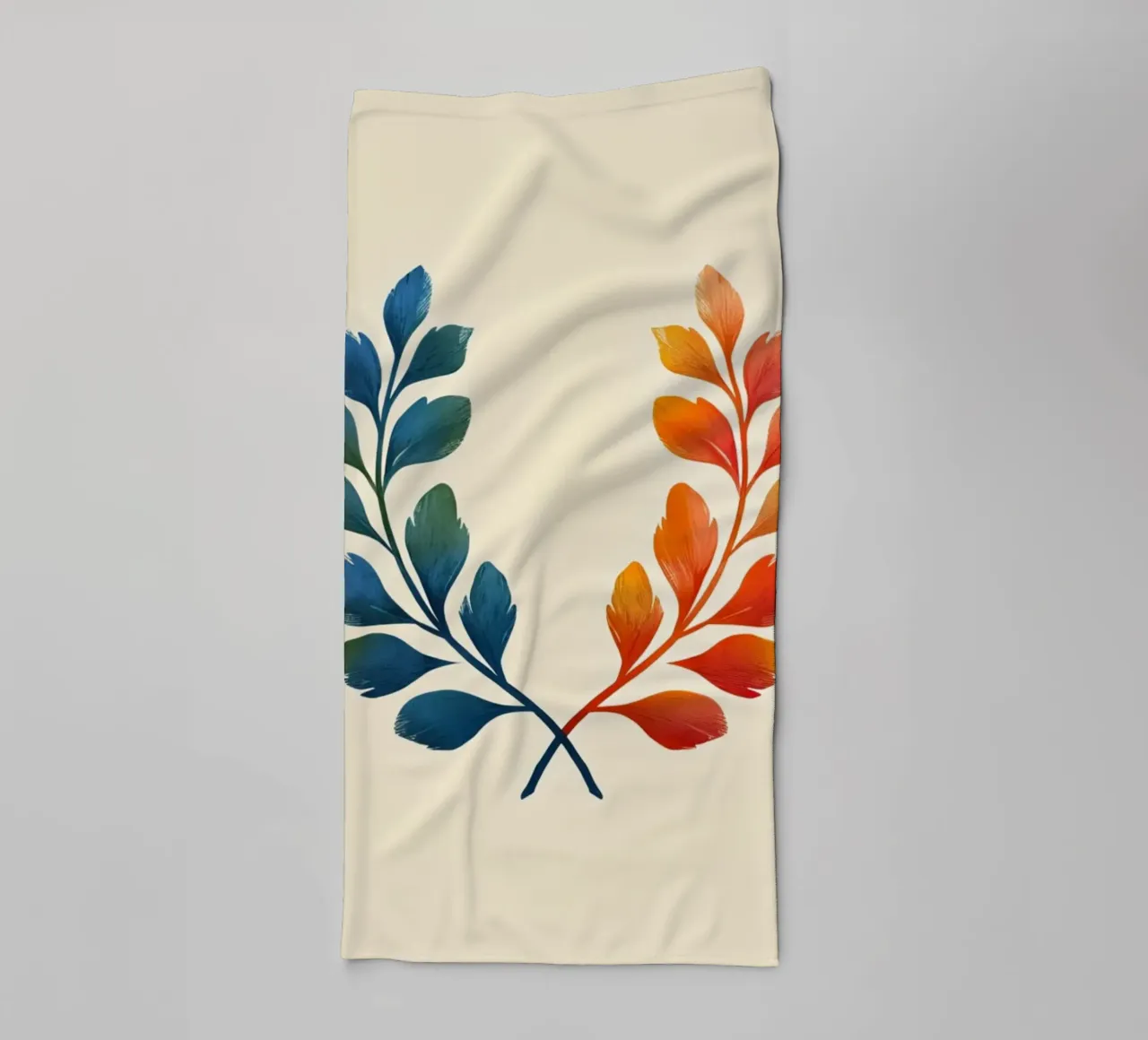 Gradient Laurel Wreath: A Symbol of Bipartisan Harmony and A towel by Artistic-shop