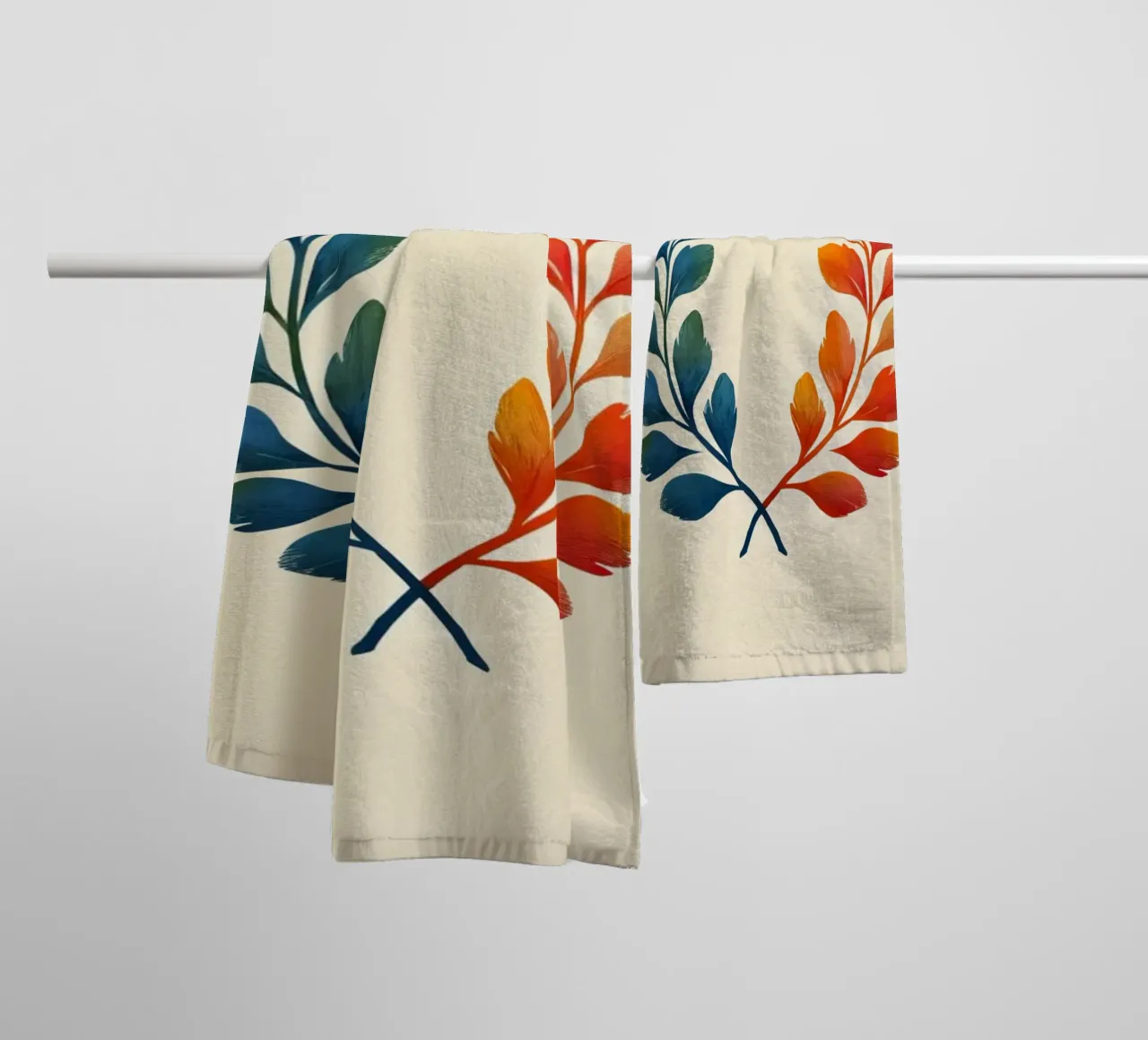 Gradient Laurel Wreath: A Symbol of Bipartisan Harmony and A towel by Artistic-shop