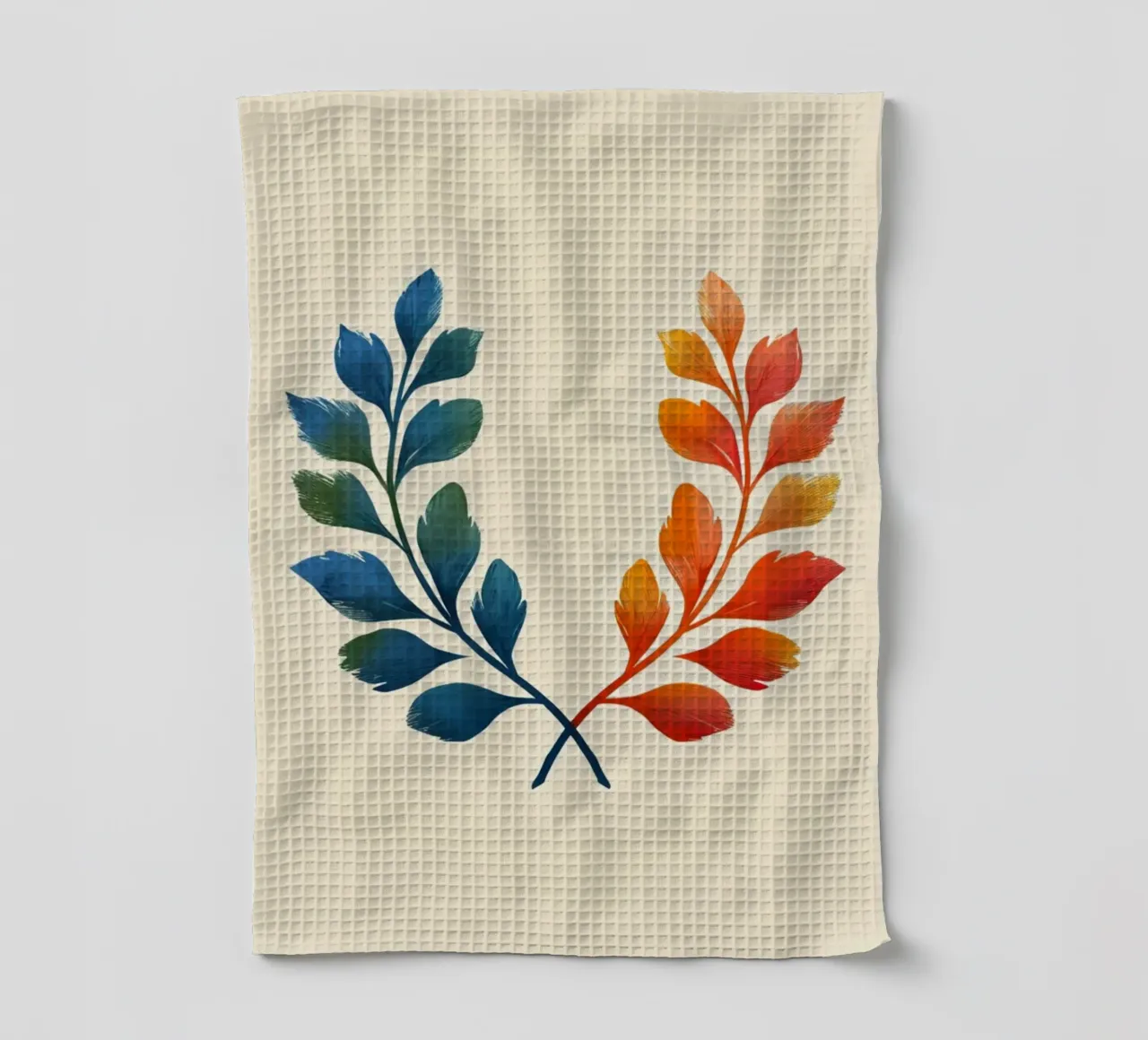 Gradient Laurel Wreath: A Symbol of Bipartisan Harmony and A tea towel by Artistic-shop