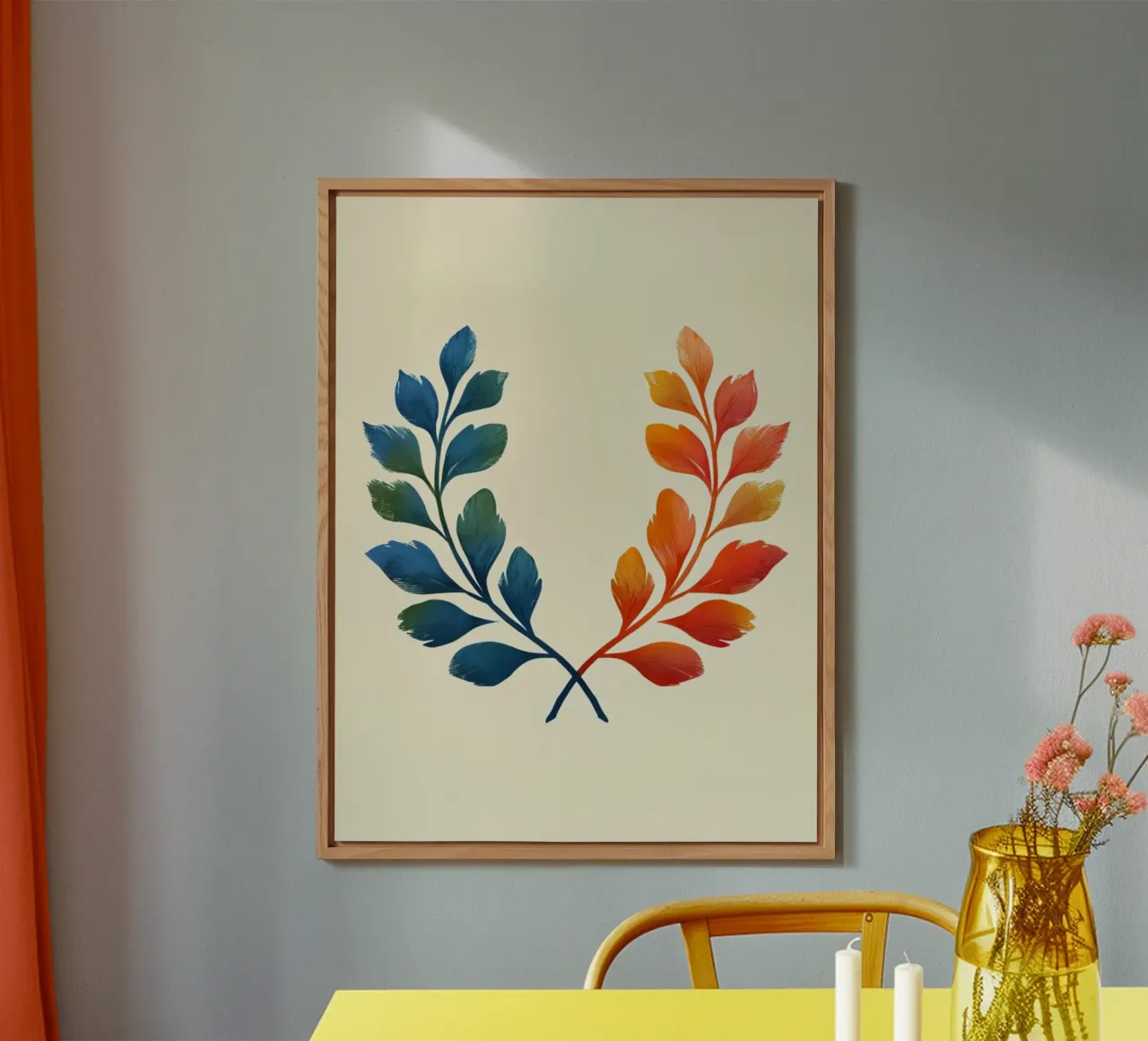 Gradient Laurel Wreath: A Symbol of Bipartisan Harmony and A alu-dibond by Artistic-shop