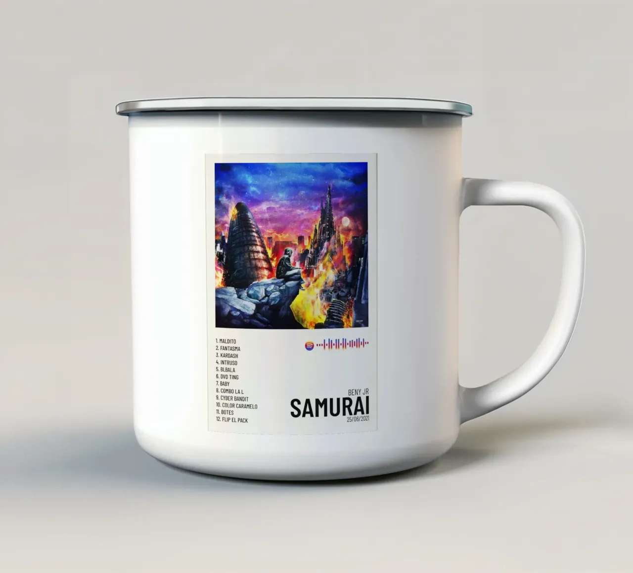 Beny Jr Samurai tazza in smalto da Roronoa7