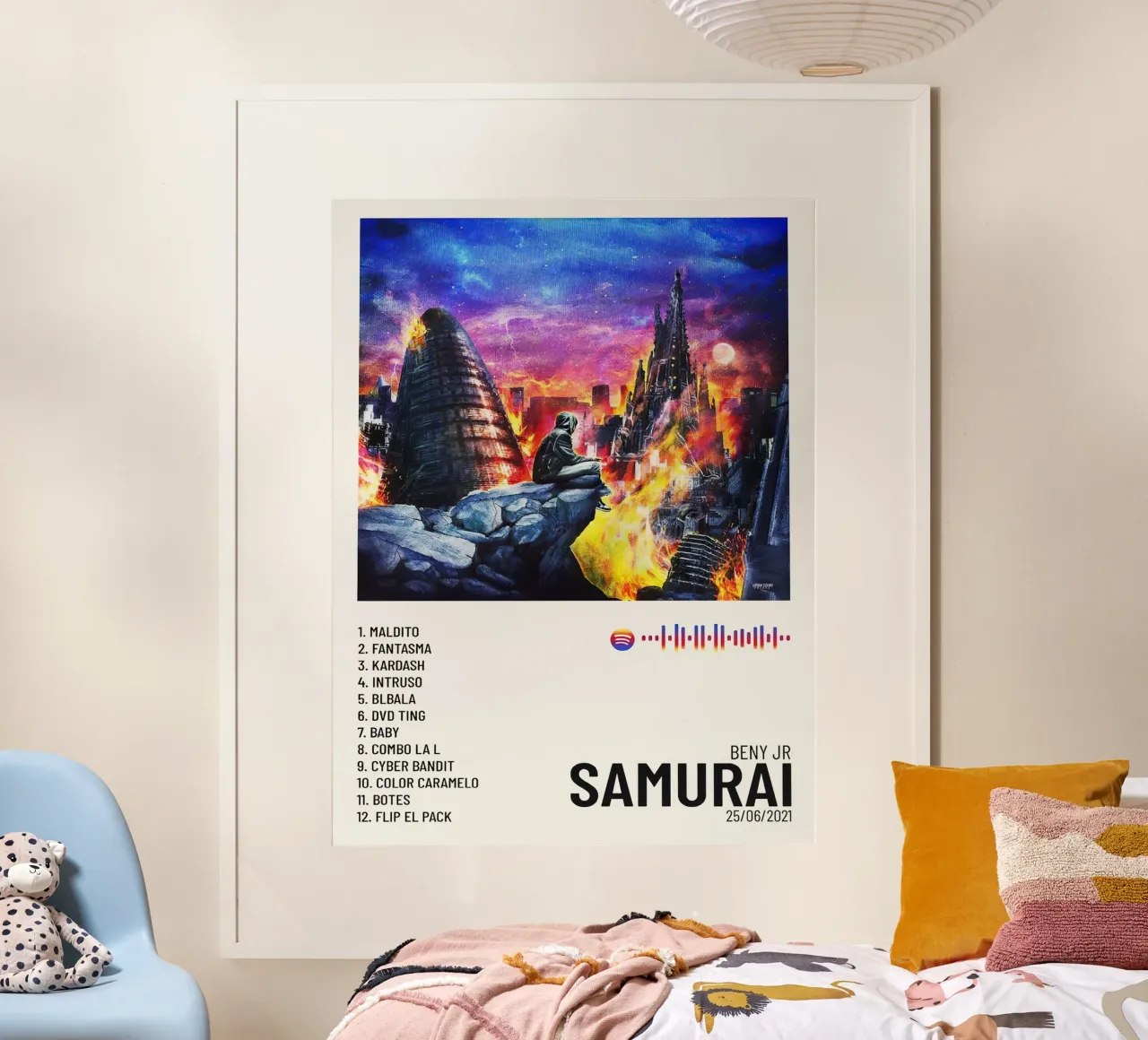 Beny Jr Samurai poster con telaio in plastica da Roronoa7