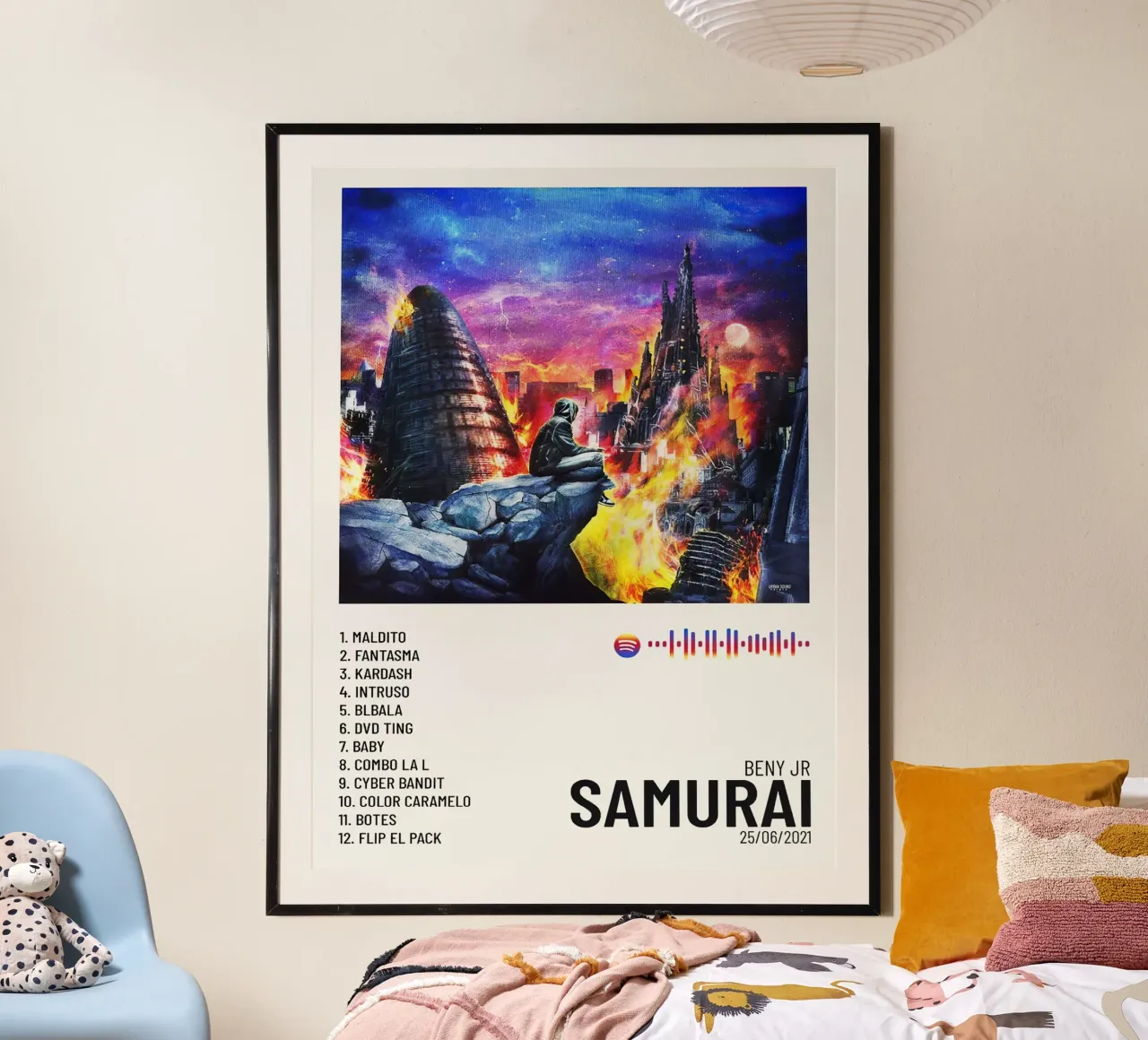 Beny Jr Samurai poster con telaio in plastica da Roronoa7