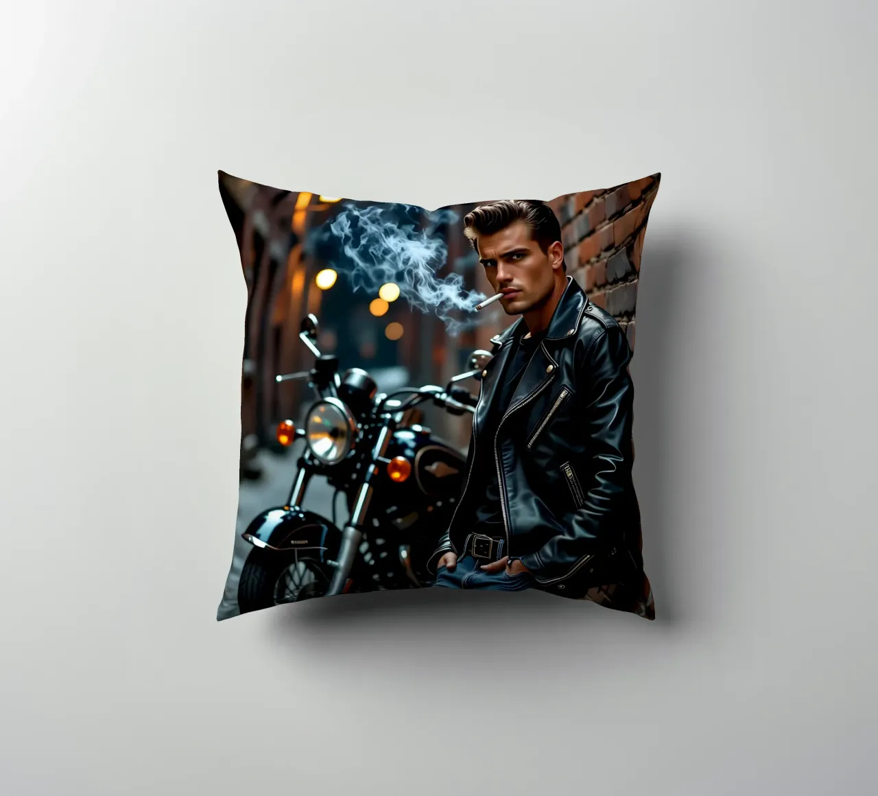 Greaser in posa cool alla James Dean cuscino da Anita's Dream