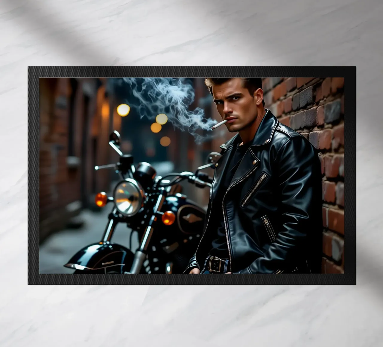 Greaser in posa cool alla James Dean zerbino da Anita's Dream
