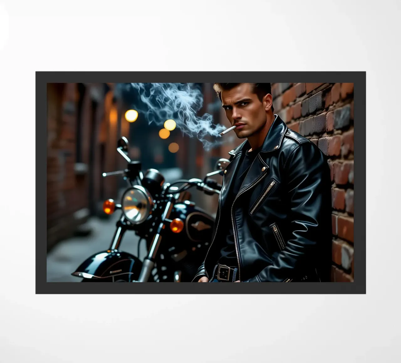 Greaser in posa cool alla James Dean zerbino da Anita's Dream