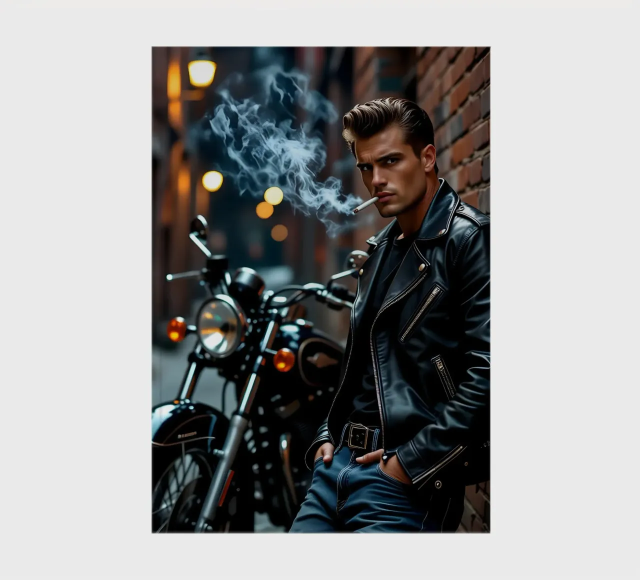 Greaser in cool James Dean Pose notebook by Anita's Dream