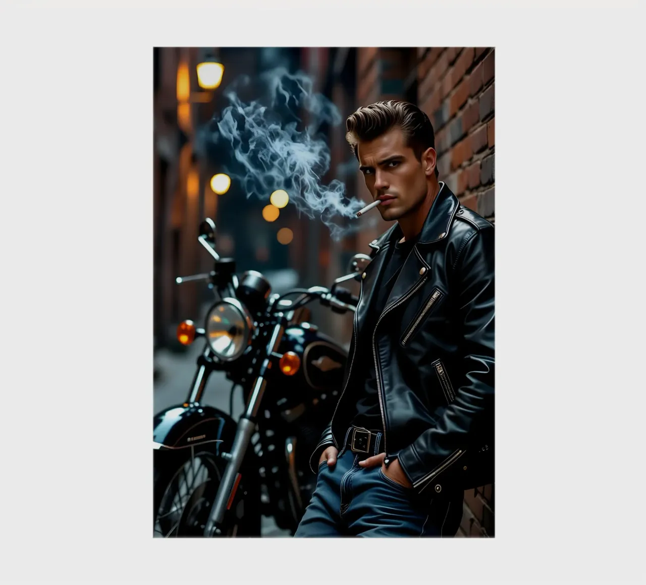 Greaser in cool James Dean Pose notebook by Anita's Dream