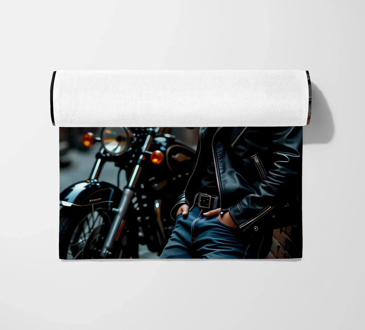 Greaser in posa cool alla James Dean telo mare da Anita's Dream