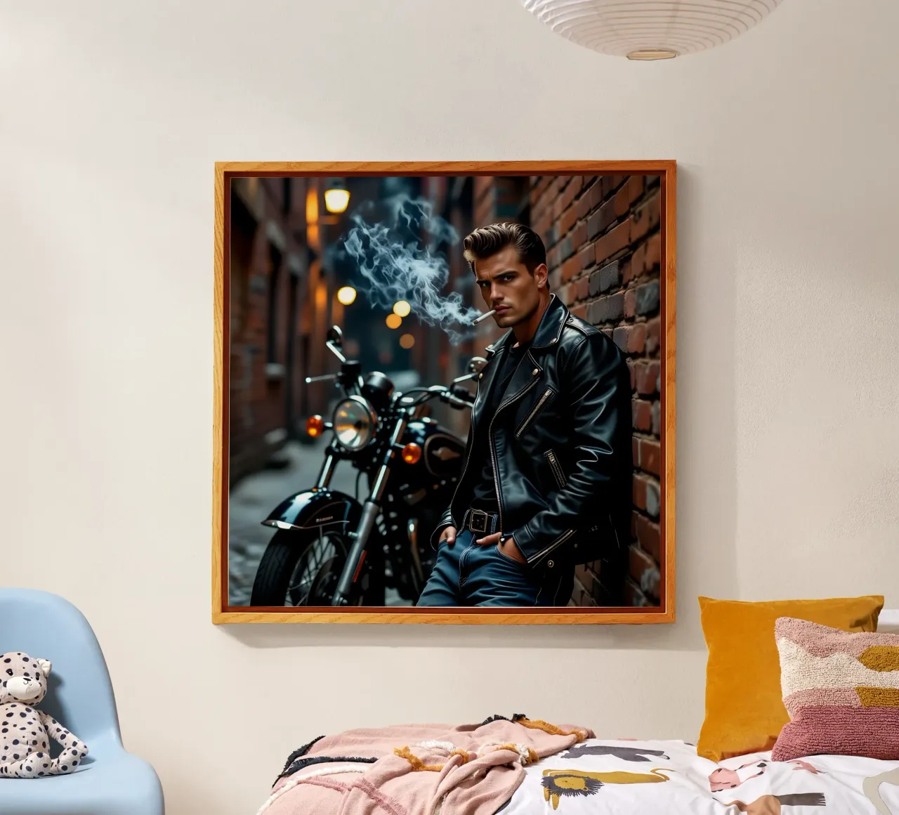Greaser in posa cool alla James Dean plexiglass da Anita's Dream