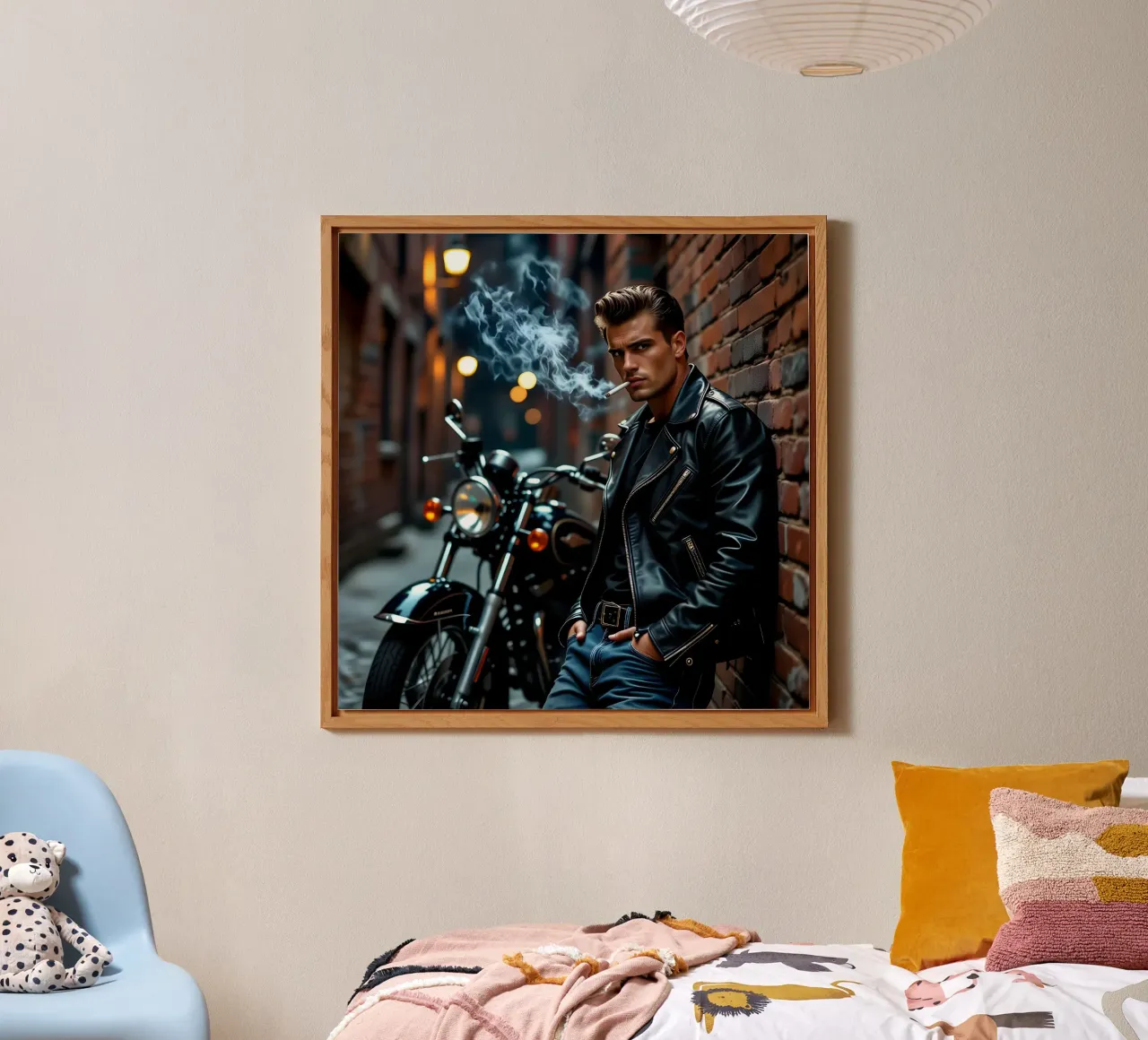 Greaser in posa cool alla James Dean alluminio dibond da Anita's Dream