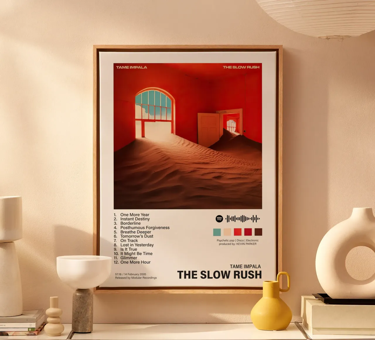 Tame Impala The Slow Rush tela con Cornice a cassetta da Roronoa7