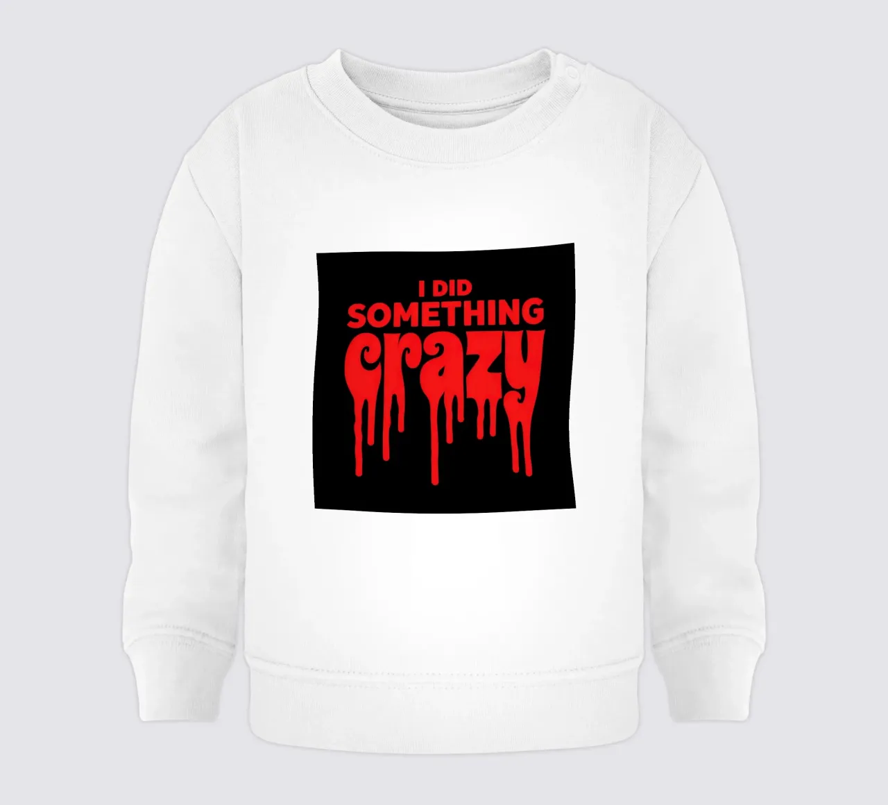 Ho fatto una pazzia - Font design spettrale con sangue gocciolante felpa neonato da Artistic-shop