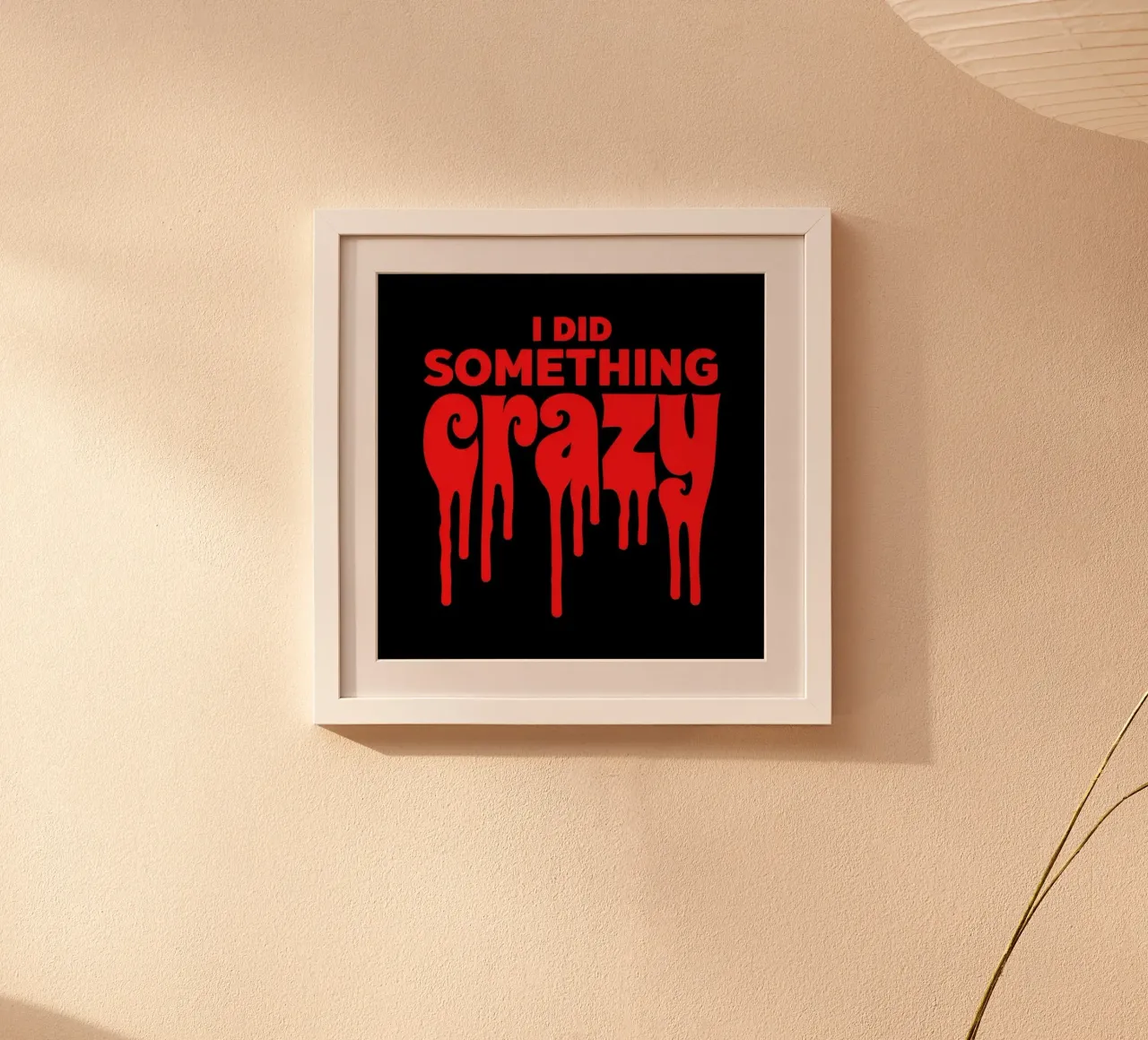 Ich habe etwas Verrücktes getan - Spooky Dripping Blood Font Design Poster von Artistic-shop