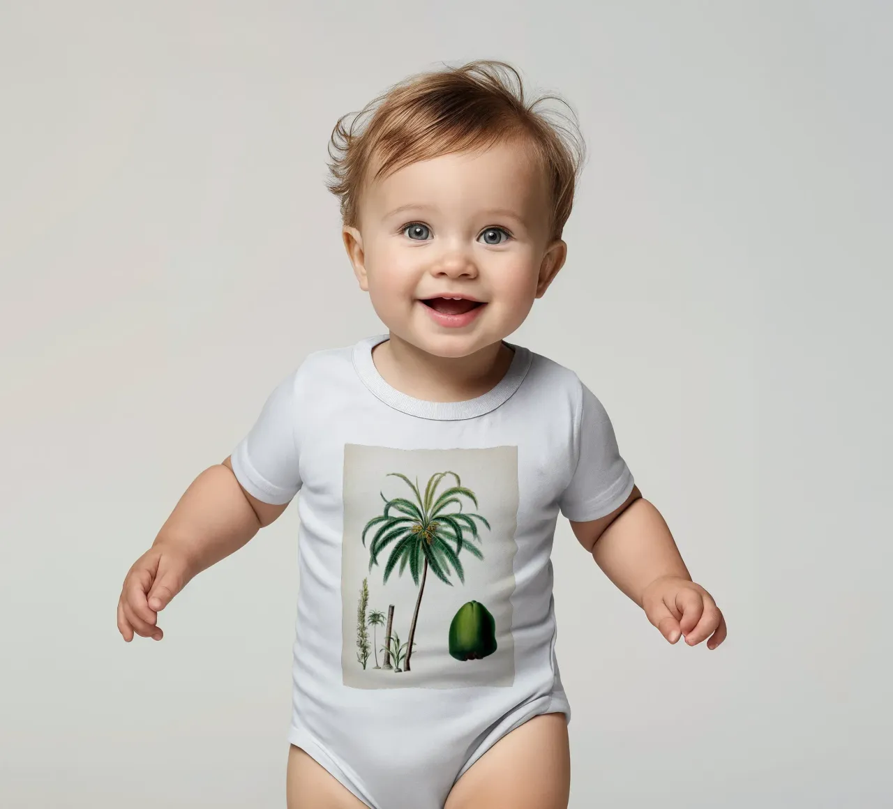 Vintage Denisse 5 Cocos Mucifera body neonato maniche corte da Vintage Print Collection