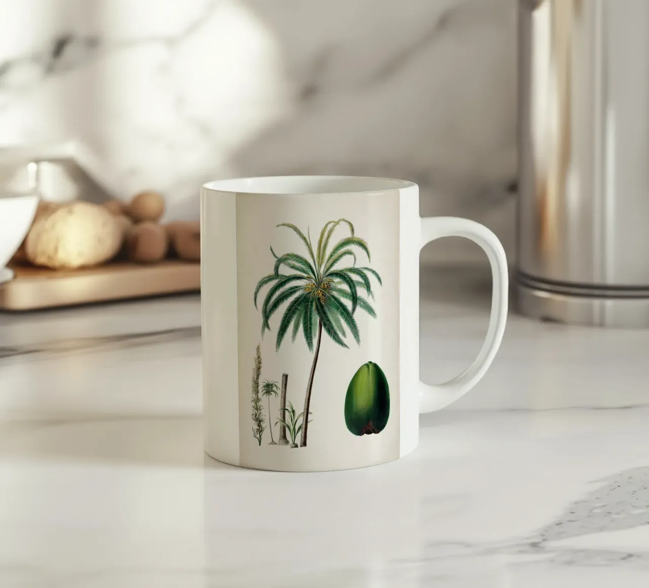 Vintage Denisse 5 Cocos Mucifera tazza in ceramica da Vintage Print Collection