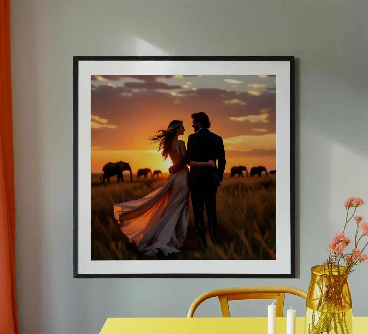 Serengeti Serenity poster con telaio in alluminio da Anita's Dream
