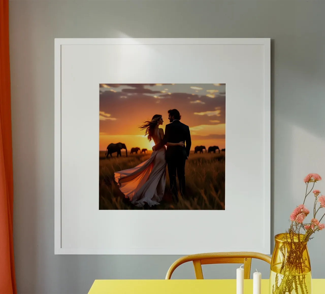 Serengeti Serenity poster con telaio in alluminio da Anita's Dream