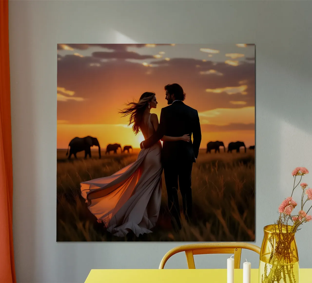 Serengeti Serenity poster con telaio in alluminio da Anita's Dream