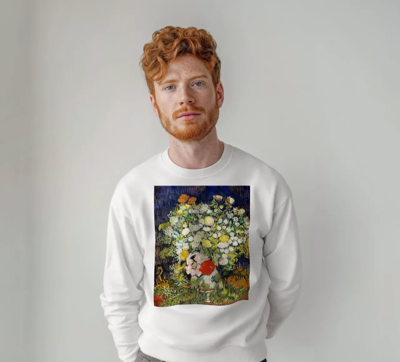 Vincent van Gogh - Bouquet di fiori in un vaso felpa da Venus Art