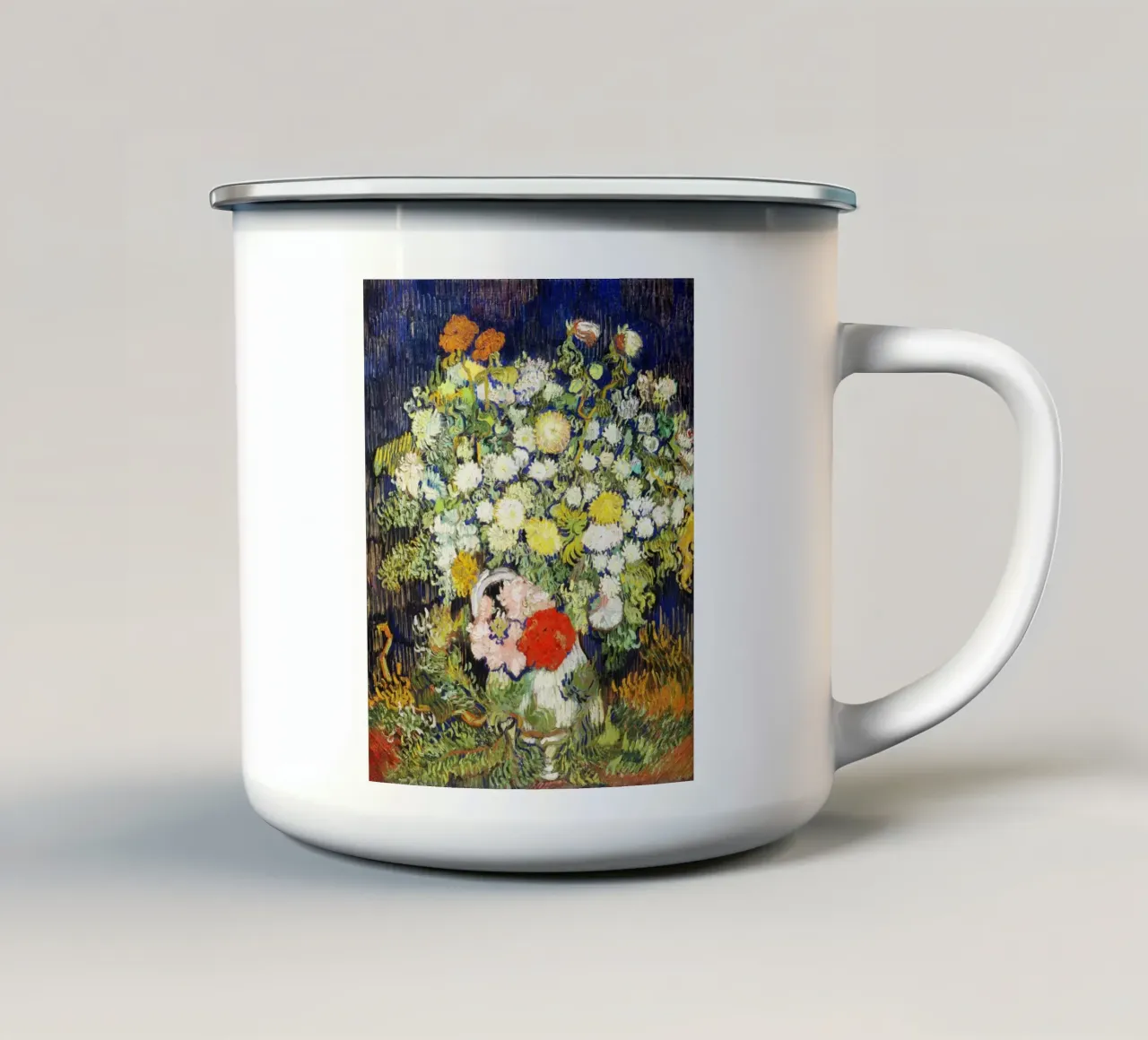 Vincent van Gogh - Bouquet di fiori in un vaso tazza in smalto da Venus Art