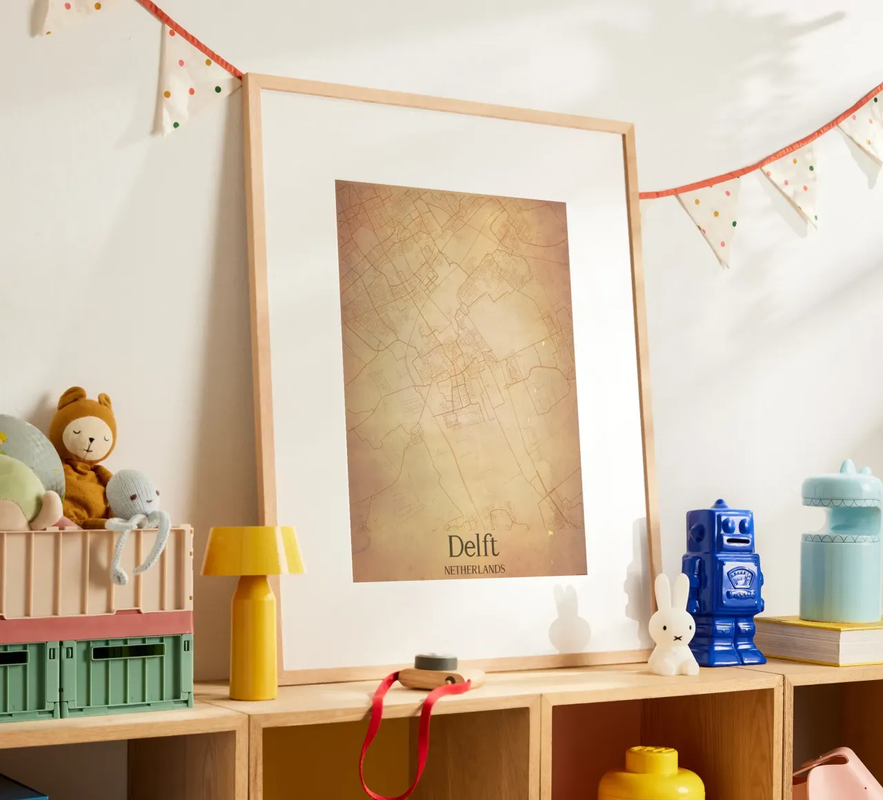 Delft NETHERLANDS poster con telaio in plastica da WorldPrint