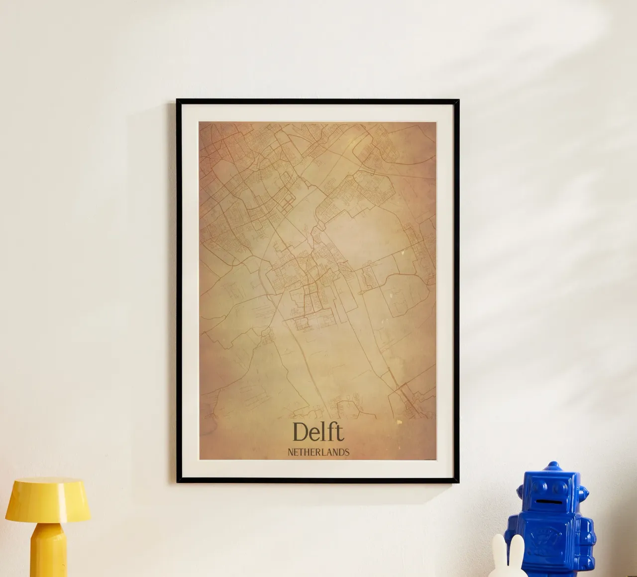 Delft NETHERLANDS poster con telaio in plastica da WorldPrint