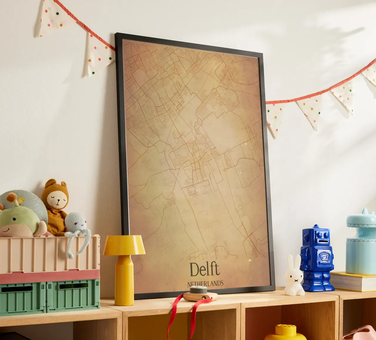 Delft NETHERLANDS poster con telaio in plastica da WorldPrint