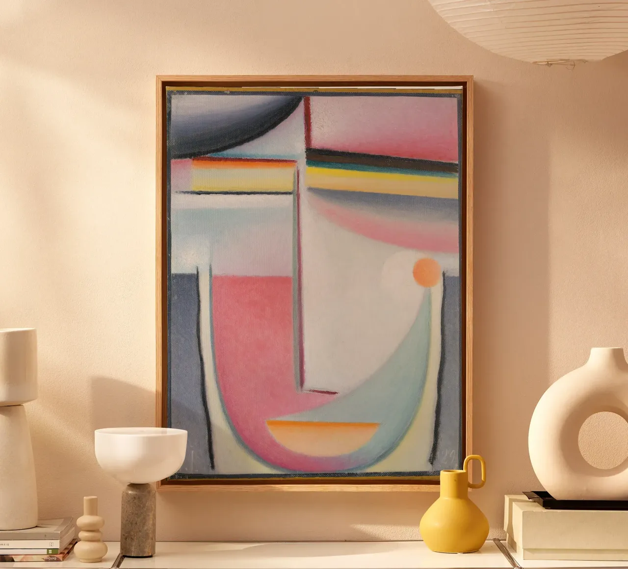 Abstract Head tela con Cornice a cassetta da vintageshop