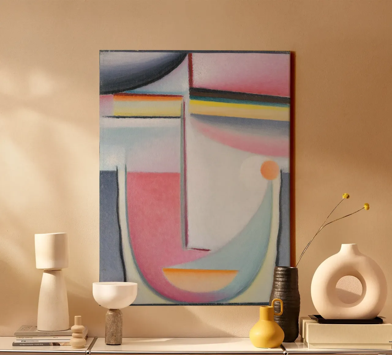 Abstract Head tela con Cornice a cassetta da vintageshop