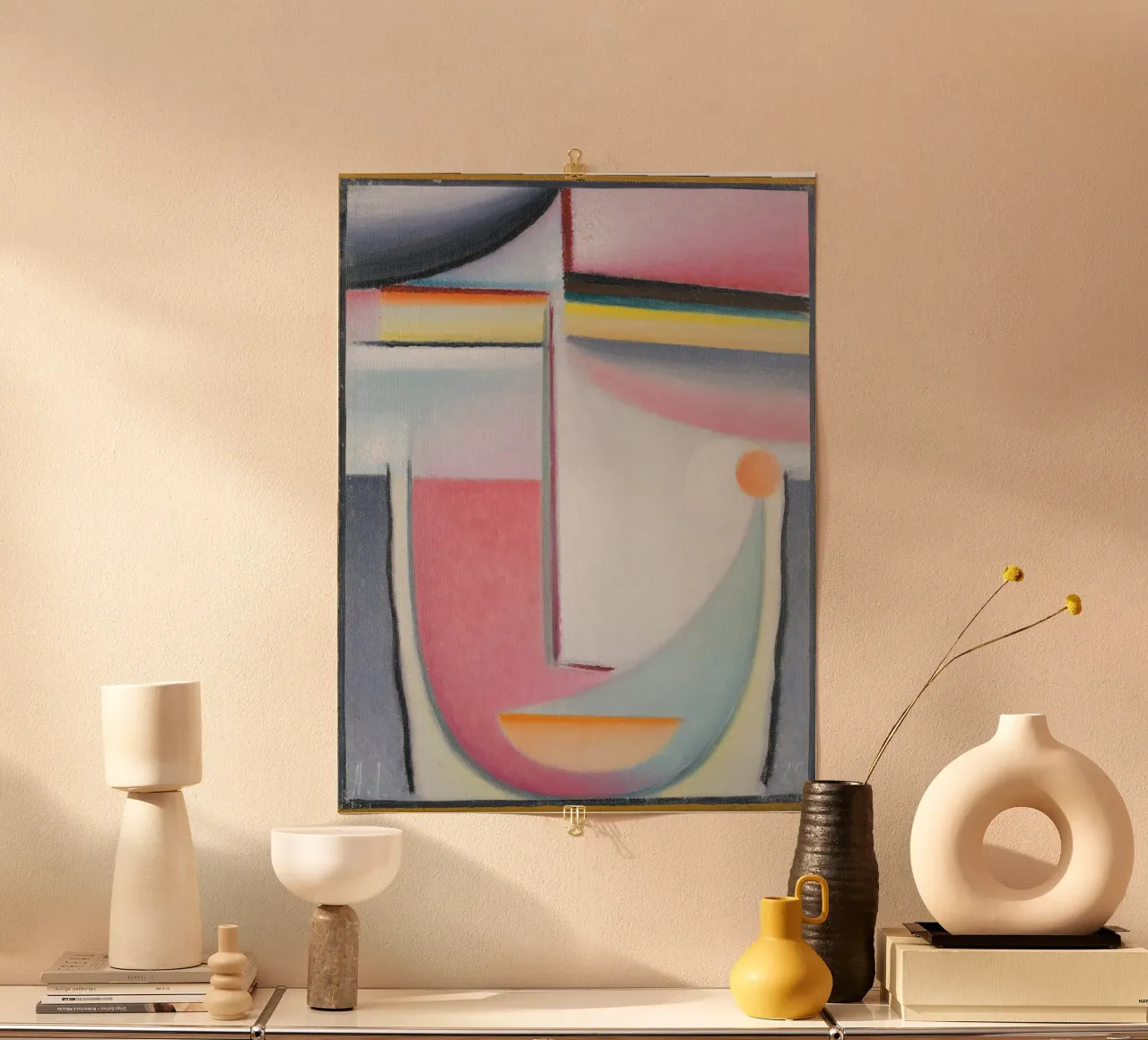 Abstract Head poster con telaio in alluminio da vintageshop