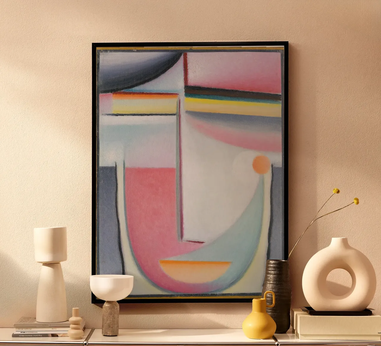 Abstract Head poster con telaio in alluminio da vintageshop