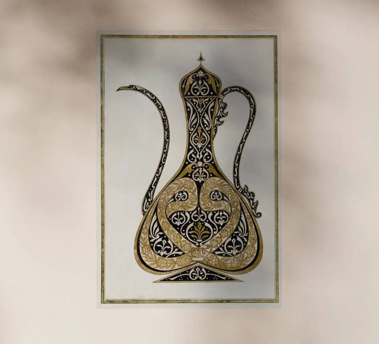 Calligraphic Design of a Ewer pellicola backlit da vintageshop