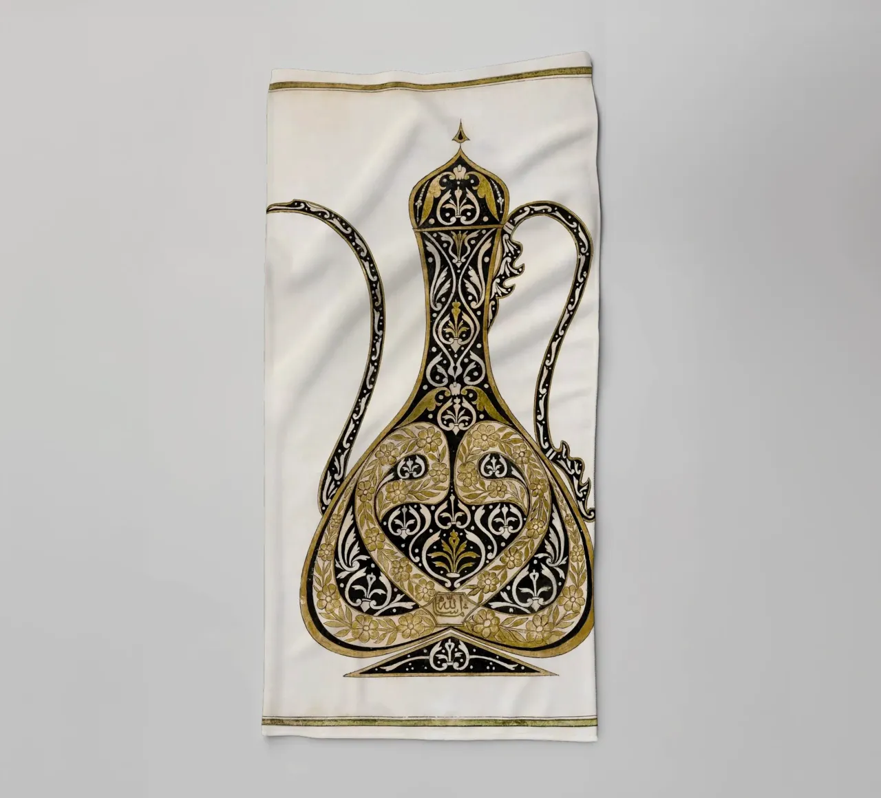 Calligraphic Design of a Ewer asciugamano da bagno da vintageshop