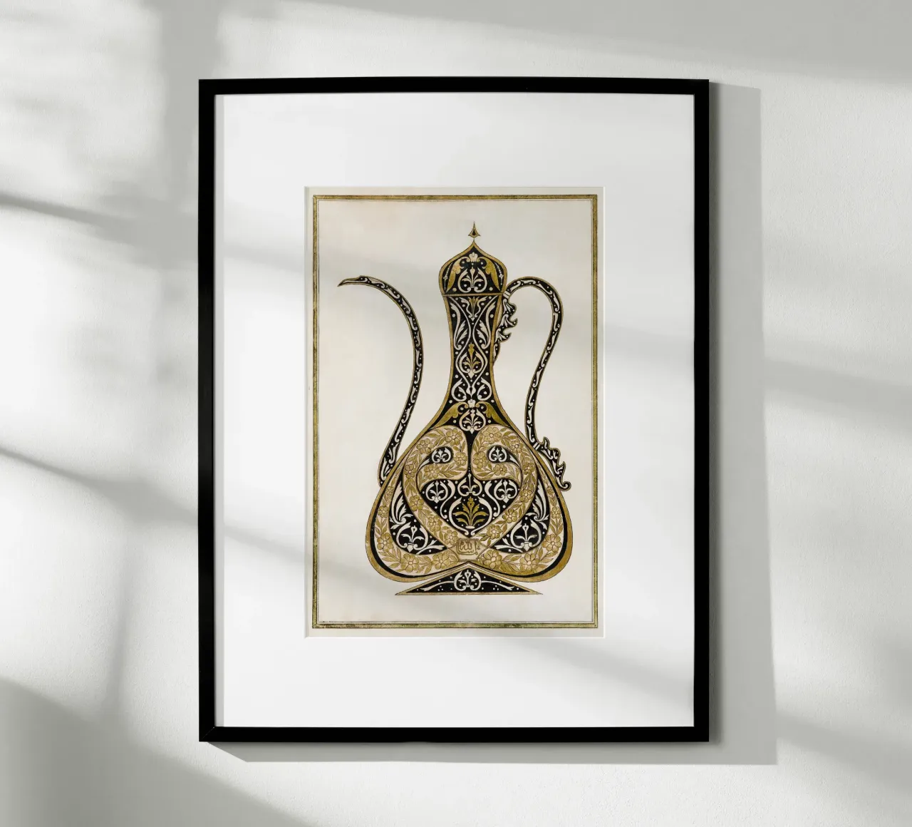 Calligraphic Design of a Ewer carta hahnemühle da vintageshop